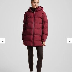 Beyond Yoga Cherry Red Puffer Jacket